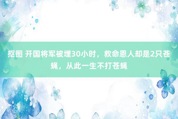 抠图 开国将军被埋30小时，救命恩人却是2只苍蝇，从此一生不打苍蝇